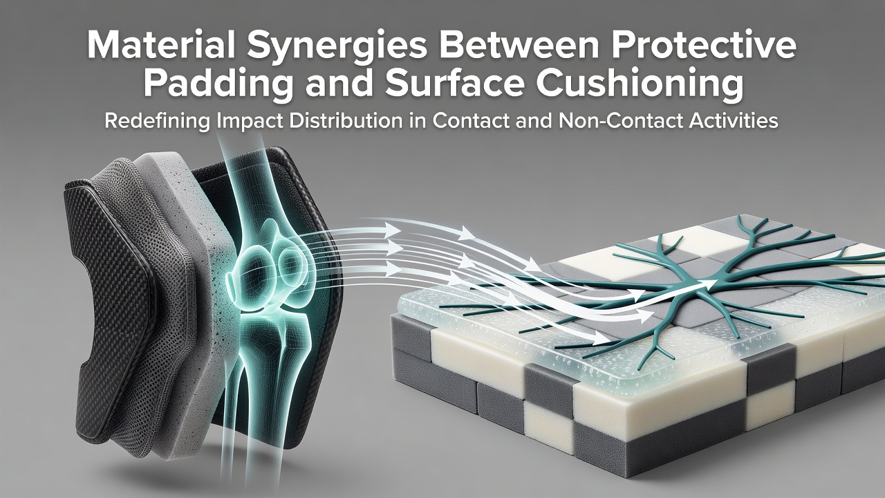 Protective padding materials integrated with cushioned surfaces in sports equipment