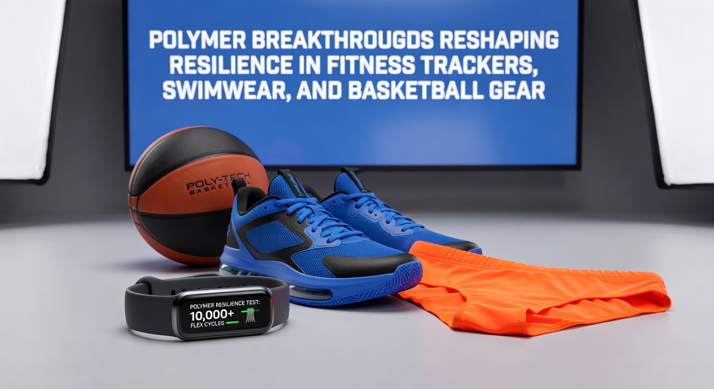 Polymer-treated swimwear and basketball apparel demonstrating improved weather resistance